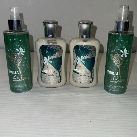 Bath & Body Works Shimmer Mist 8 oz Vanilla Tini & Body Lotion - Picture 1 of 6